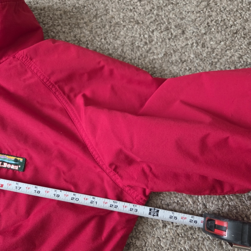 Vintage L.L. Bean Warmup Bomber Jacket Women’s S/M Red Lined Made in USA - Picture 9 of 13